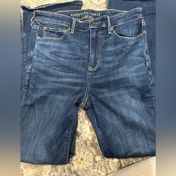 American Eagle Outfitters Dark Blue Flare Jeans - Picture 2 of 5